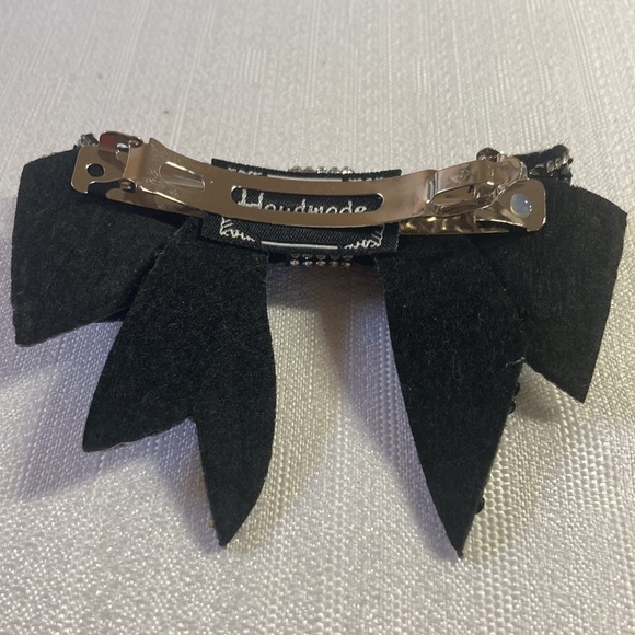 Black Bowknot Crystal Rhinestone Hair clip - Picture 6 of 6